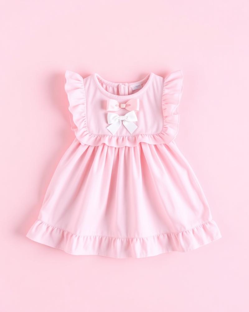 Blush Ruffle Bow Dress — photo 1